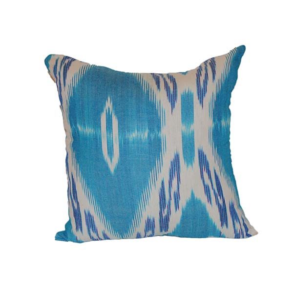 handwoven blue cushion 100% cotton