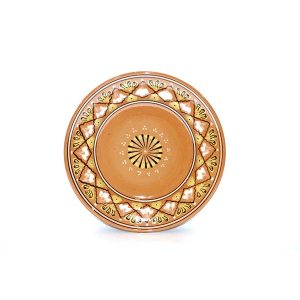 handmade light brown ceramic plate for sale