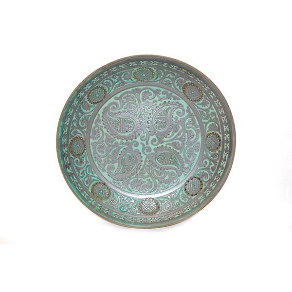 handcrafted oriental ceramic plate