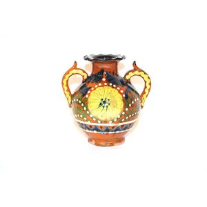 bukhara ceramic vase with colourful design