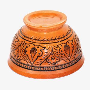 bukhara ceramic bowl in orange design for sale