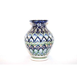 exclusive ceramic small vase with colourful design
