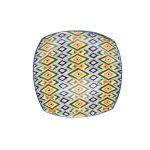 classic ceramic square plate with colourful design