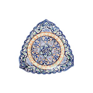 colourful and patterned scalloped edged dish