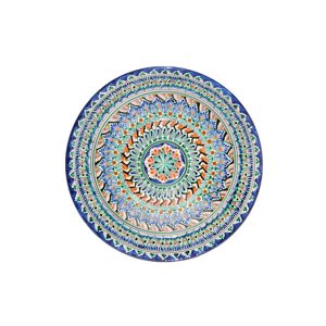 unique floral painted plate with blue design for sale